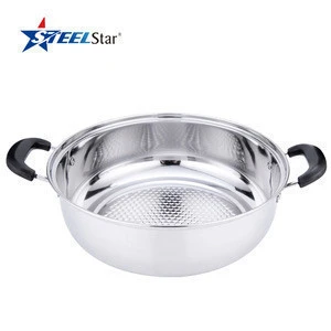 Restaurant supplies stainless hot pot / stainless steel induction hot pot