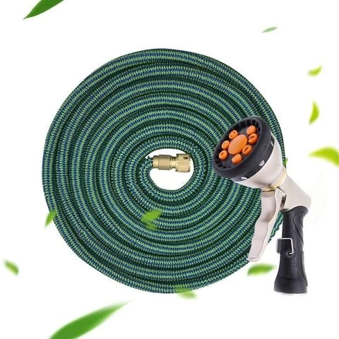 retractable expandable flexible garden hose pipes and gun