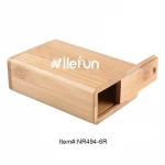 Retro vintage luxury wood bamboo cigarette case box tea candy food gift jewelry packaging case box business gift box