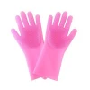 Reusable Silicone Dish Sponge Scrubber Gloves Kitchen Cleaning Tool
