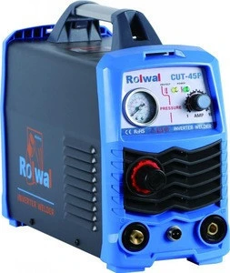 Rolwal Plasma Cutter Cut-45P 40A 220V Electric DC Inverter Air IGBT Cutting Machine w/Free Mask LCD Display (Plasma Cutter)