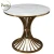 Import Round marble golden stainless steel base coffee table from China