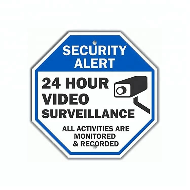 Security Traffic Video Surveillance Warning Cameras Sign