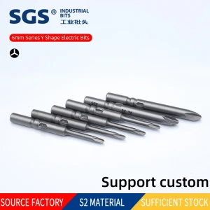 SGS factory direct sale 6mmY-shaped electric screwdriver  electric drill bit, screwdriver bit strong magnetic screwdriver
