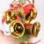 Import Shiny plastic cloth trees and balls red flocking Christmas Tree Bow for Christmas Tree Decoration party Supplies from China