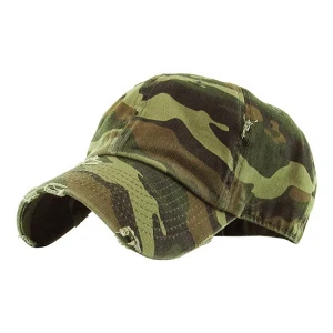 Siicoo Best Quality Accept Custom Distressed Camouflage Baseball Cap