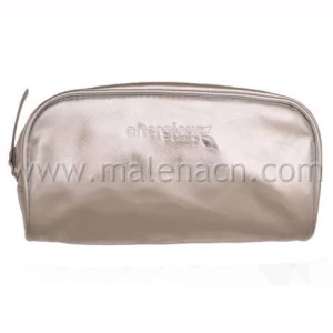 Silver Cosmetic Bag Makeup Bag with Zipper