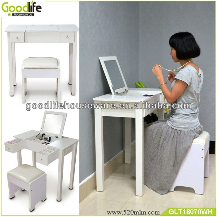 Simple European style wooden luxury with mirror dressing table