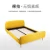 Import simple fashion lodging house bedroom Furniture nordic fabric double soft home bed from China