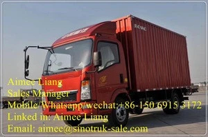 Sinotruk howo 4x2 5 ton light duty carriage van truck