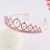 Import Small Pagant Birthday Jewelry Crown Wedding Headpiece Beauty Pink Rhinestone Bride Tiaras for Women Party Accessories from China