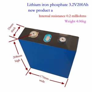 Small size high capacity 3.2V200Ah Lithium iron phosphate battery