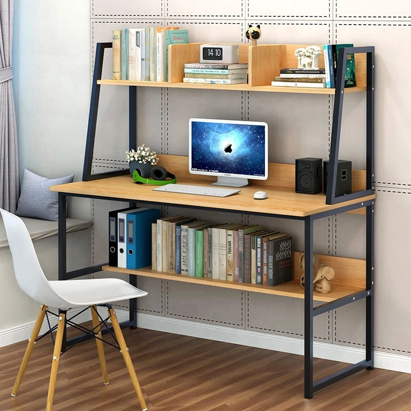 small space home office students  wooden gaming work study tables computer desk with drawers