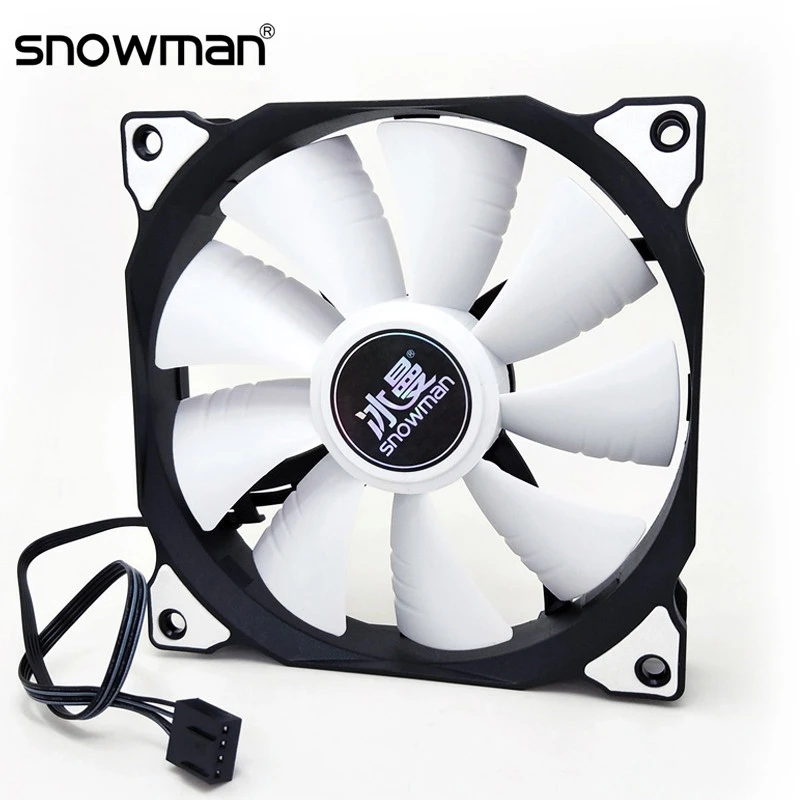 SNOWMAN PWM 4 Pin 120mm Computer Case Fan Silent 12CM Fan CPU Cooling