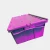 Import Solid cargo corrugated plastic crate with lid custom logistic storage turnover moving crates nestable from China
