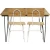 Import Solid Steel Wooden Top Modern 1 Table and 2 Chairs Restaurant Home Hairpin Metal Dining Room Sets from China