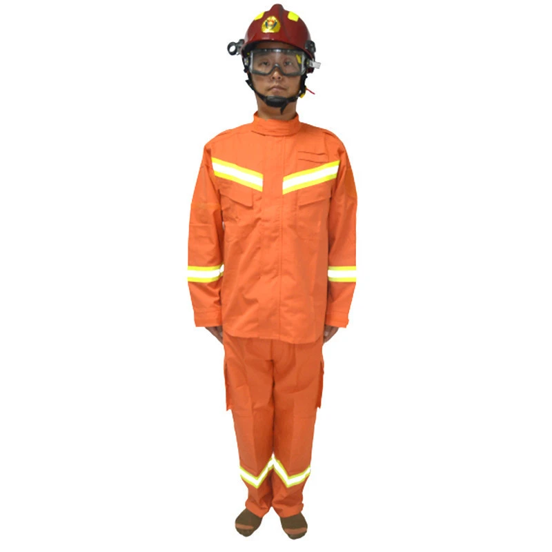 Split Fire Resistant Fireman Suit Escape Rescue Split Fire Clothing Heat Resistant Firefighter Turnout Gear For Fire Rescue