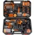 Import Srunv 124 Pcs lithium power drill Cordless drilling machine hand tool box with screwdriver Adjustable wrench from China