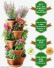 Stacking Planters-Flower Pot- 3 and  5-Tier Set - Terracotta