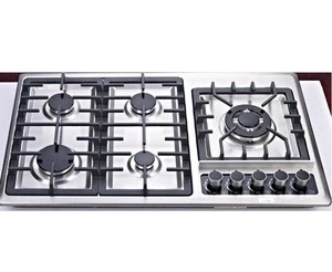 stainless steel 5 built in gas burner gas hob cooktop SS58627