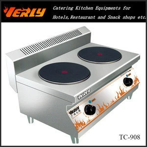 Stainless steel commercial kitchen equipment/ table top 2 hot plate cooker TC-908