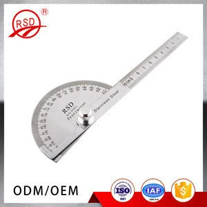 Stainless Steel General Tools 0-180 Square Head Metal Protractor