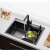 Import Stainless Steel Kitchen Sinks Black Single Bowel Kitchen Sink Above Counter and Udermount Vegetable Washing Basin ATS800 from China