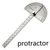 Stainless Steel Ruler Angle Protractor Woodworking Multi Function Stainless Steel Round Head Protractor Angle Ruler Mathematics