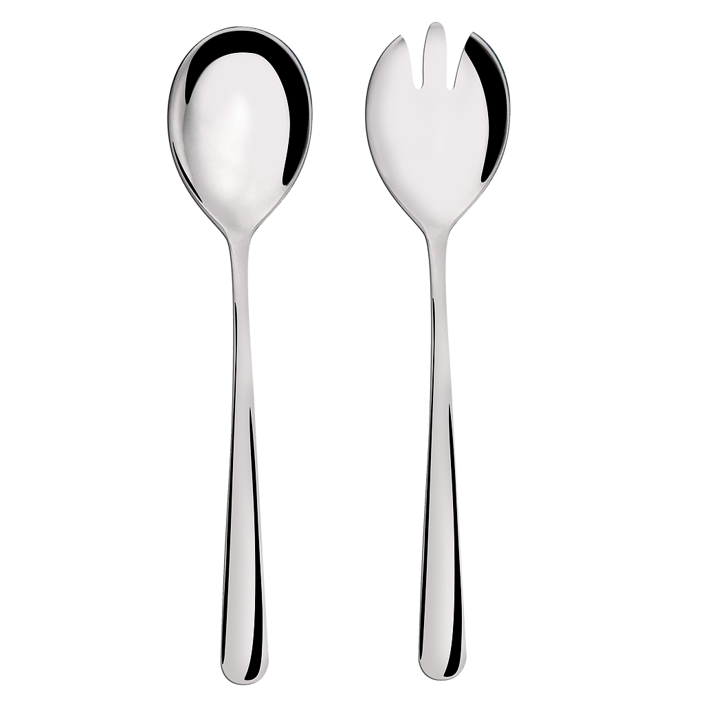 Stainless Steel Salad Serving Set Set of 2 Includes a Salad Spoon and Salad Fork