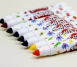 stationery supplier 8 assorted colors washable art markers soft  felt  cone tip marker