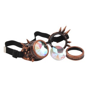 Steampunk kaleidos glasses PC frame welding windproof goggles for party