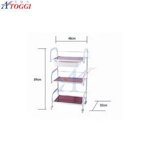 Steel material and four-wheel salon spa storage cart
