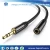 Import stereo male to female nylon braid 3.5 mm audio jack aux extension cable/cord/adapter from China
