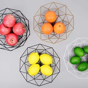 Storage Baskets Gold Metal Art Snacks Candy Fruit Basket Living Room Fruits and Vegetables Storage Basket