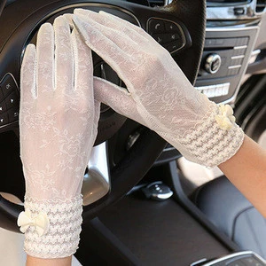 Summer women screen touch gloves sun Uv protection driving gloves