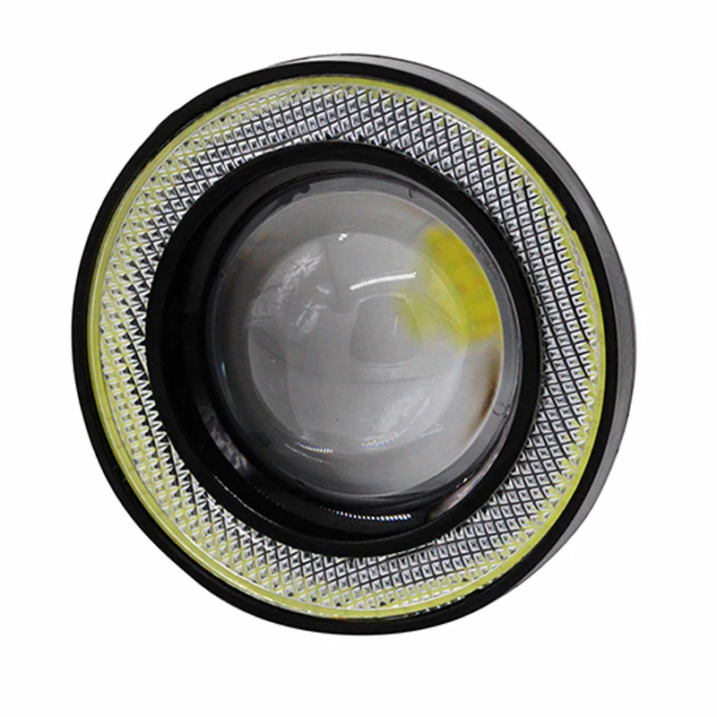 SUNKIA High Power 3.0inch LED Fog Lamp with 7 Color Choose LED Angel Eye Ring for Universal Car Motor Lighting Accessories