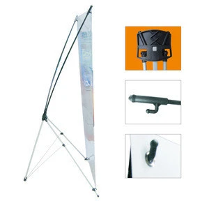 T-Sign X Type Banner Stand Foldable Tripod , horizontal x banner display stand
