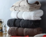 Thicken White Blue 70 x 140 cm cotton bath towels set for turkey