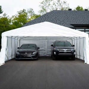 top quality Heavy Duty Double car shelter two cars garage canopy car parking tent carport