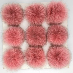 Top seller  trendy beautiful different color faux fluffy rabbit fur pom poms for key chain