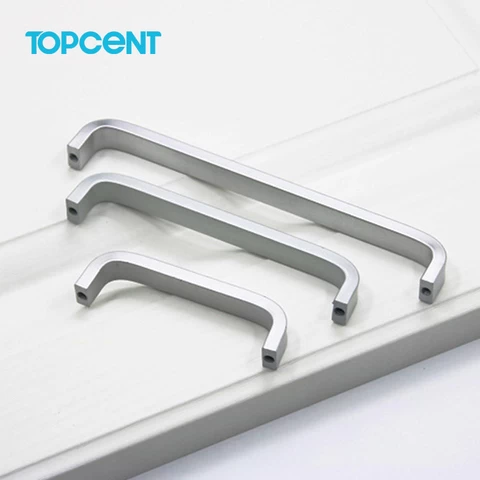 TOPCENT New Furniture Hardware Cabinet Handle Kitchen Pulls Handle Knob Aluminum Modern Cabinet Handle