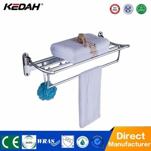 Towel racks for family and hotel bathrooms adjustable towel rack brass wall towel shelf holder
