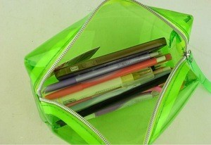 Transparent Pencil Case School Zipper Bag Pen Stationery Clear PVC Box Pouch