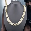Trendy Necklace Custom Jewelry Maker 925 Sterling Silver Necklace Cz Zircon Necklace Gold Plated Jewelry Cuban Link Chain