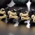 Import Trendy Silver Gold Black Bike Chain Stainless Steel Wolf Head Cuff Bracelet Men Jewelry from China