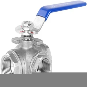 Two-position three way high pressure ball valve