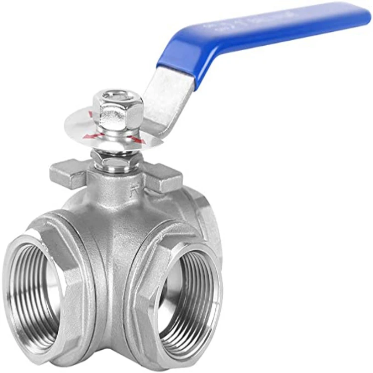 Two-position three way high pressure ball valve