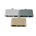 type c fast PD charging and SD card reader multi-function 4 in1 usb hub