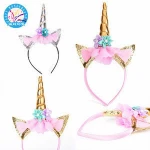 Unicorn Band Event Party Supplies Hat Princess Headdress Dance Party Unicorn Head Hoop Princess Birthday Party Supplies