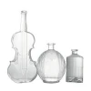 Unique customized extra flint clear violin vodka spirit  glass bottles